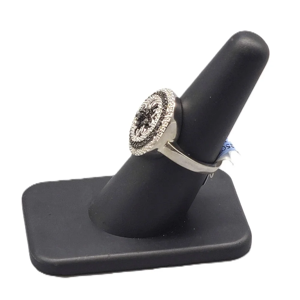 .925 SILVER DIAMOND 0.25CTW RING SIZE 7 6.1G (GNH022698)